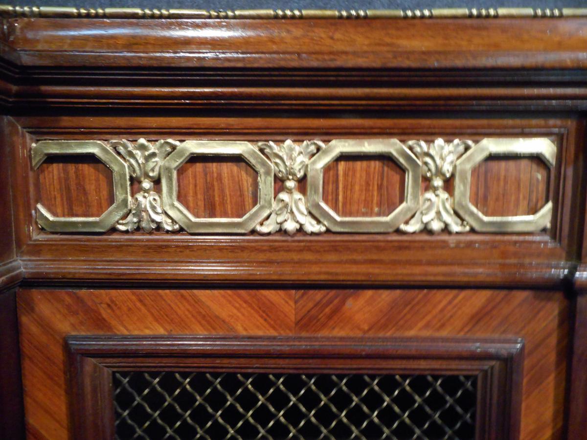 Library Napoleon III Mahogany Marquetry And Rosewood-photo-6