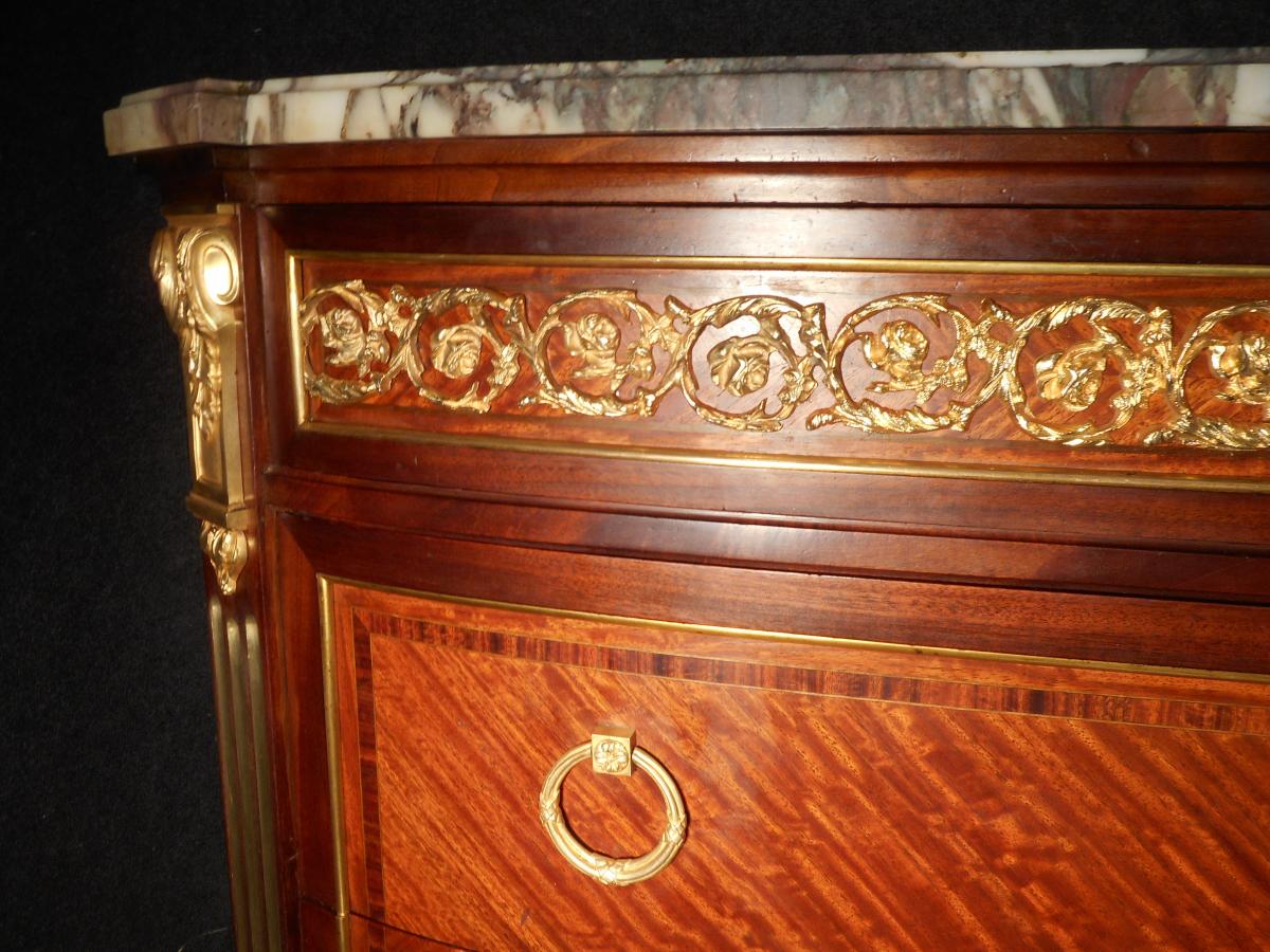 Commode Galbé Estampillée Haentges Frères-photo-4