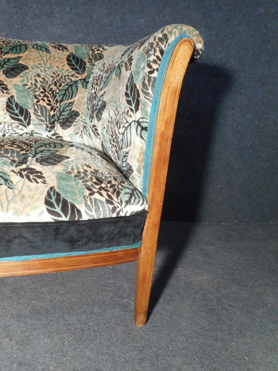 Paire De Fauteuil Tonneau En Marqueterie époque Art Deco -photo-2