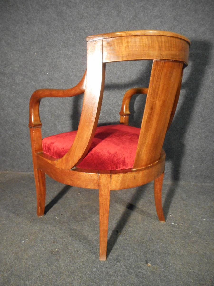 Pair Of Mahogany Armchairs Of Cuba Restoration Period-photo-5
