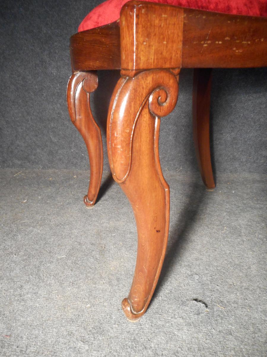 Set Of 6 Chairs Restoration Period Mahogany Of Cuba-photo-1