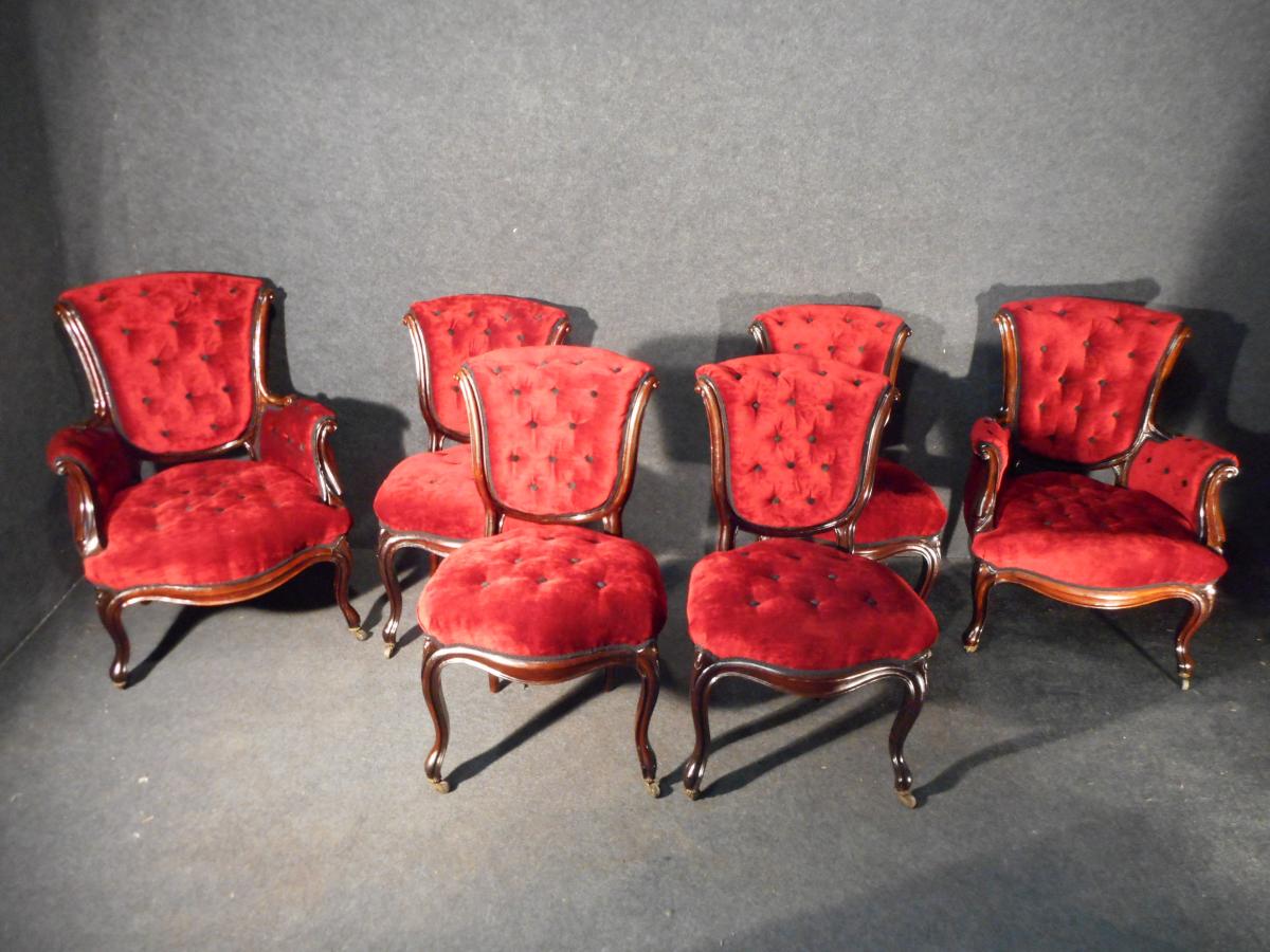 Capitoline Napoleon III Rosewood Living Room Set