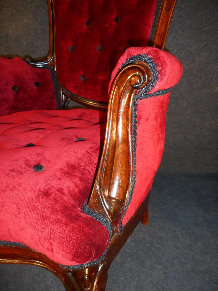 Capitoline Napoleon III Rosewood Living Room Set-photo-1