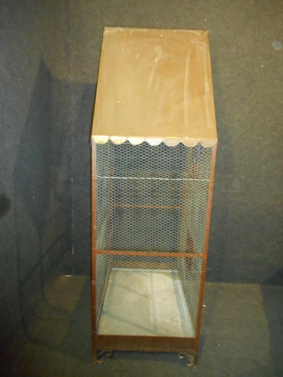 Grande cage a oiseaux époque Napoléon III fer forgé et cuivr-photo-3