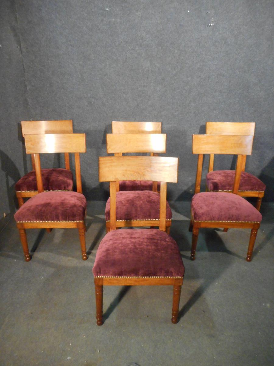 Series Of Mahogany Chairs Blond Empire Time Stamped The Barn-photo-4