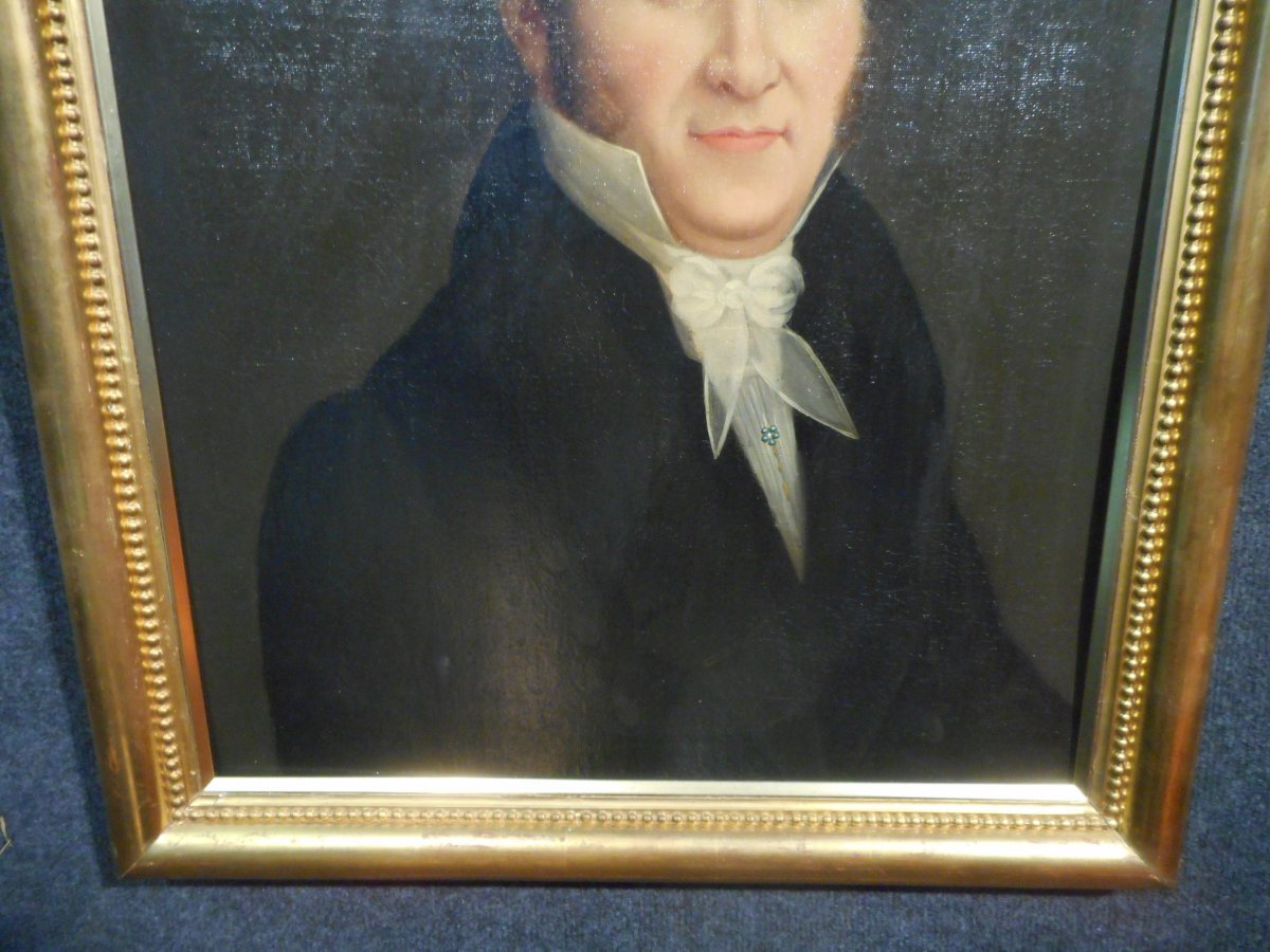 Huile sur toile portrait époque Empire-photo-4
