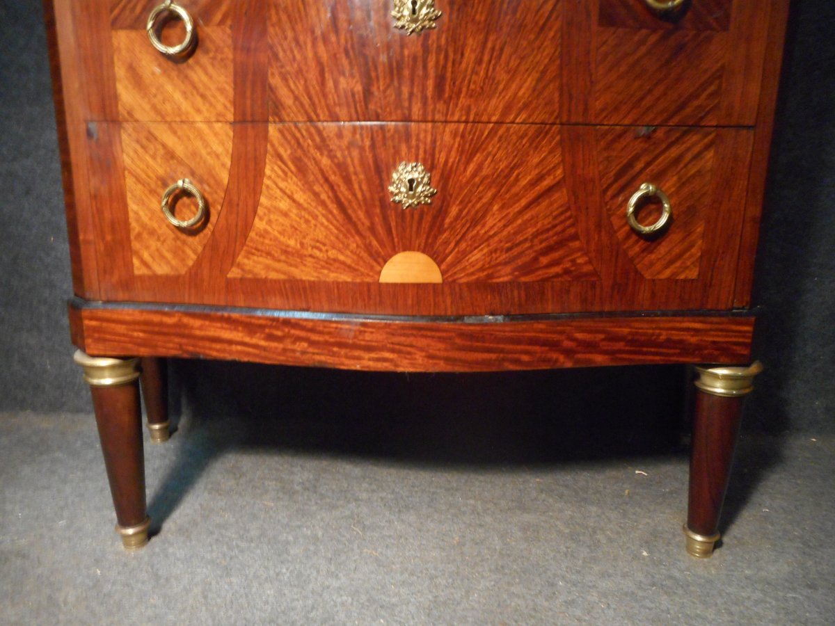 Small Dresser Busy Art Deco Period Mahogany And Gilt Bronze-photo-4