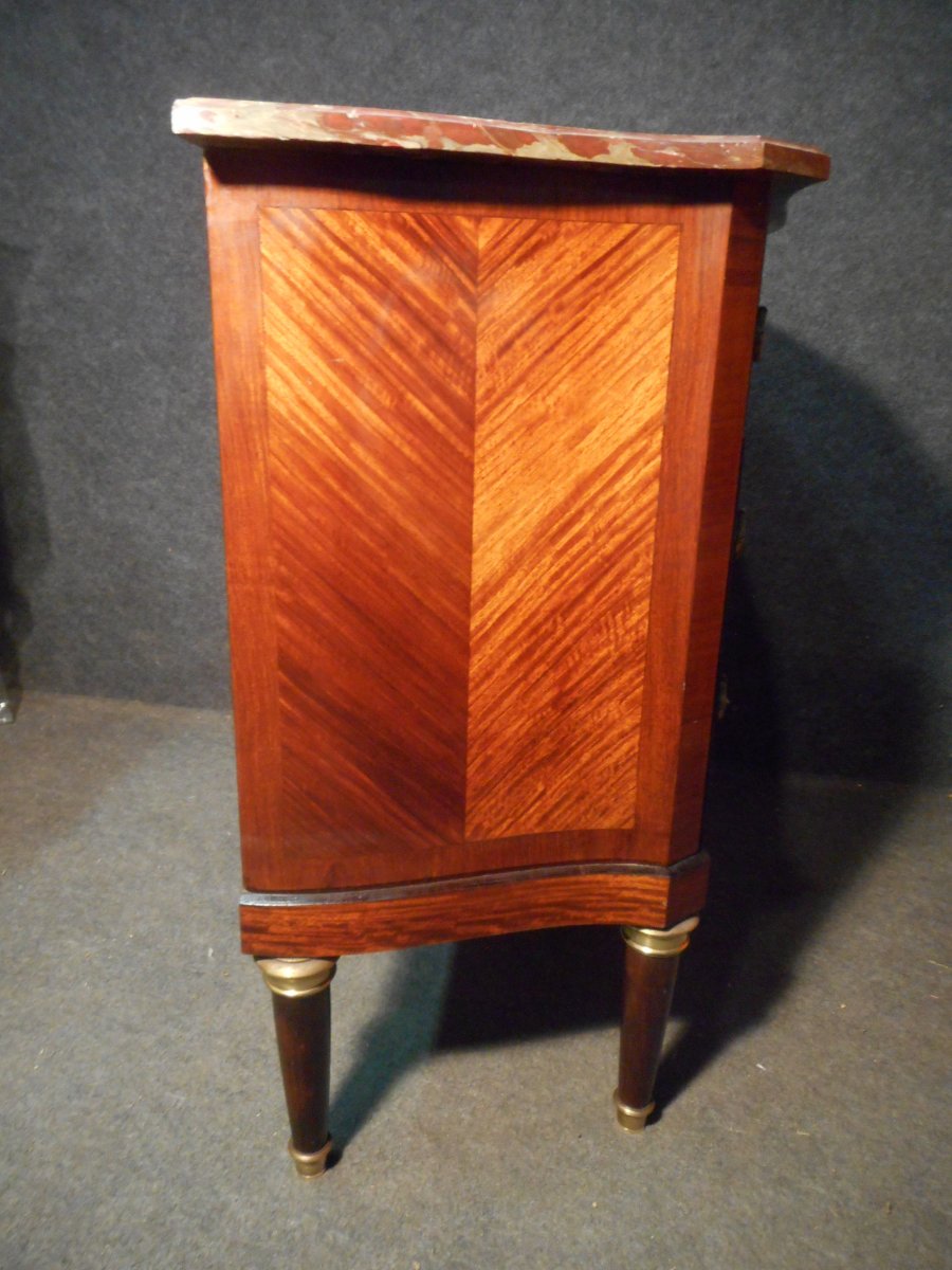 Small Dresser Busy Art Deco Period Mahogany And Gilt Bronze-photo-7