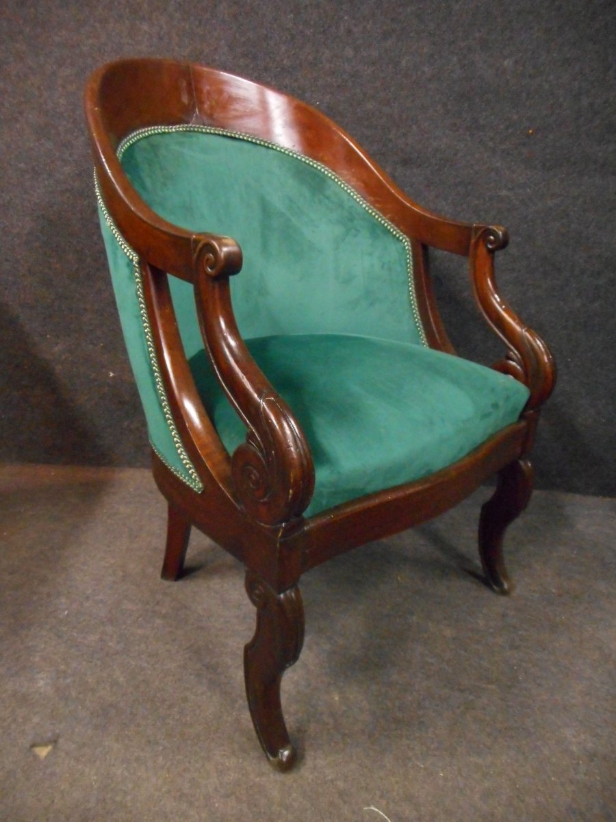 Restoration Armchair Mahogany From Cuba-photo-3