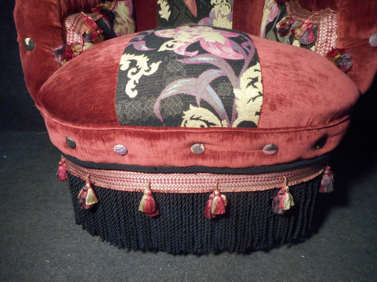 Ensemble De Salon époque Napoléon III Capitonné-photo-4