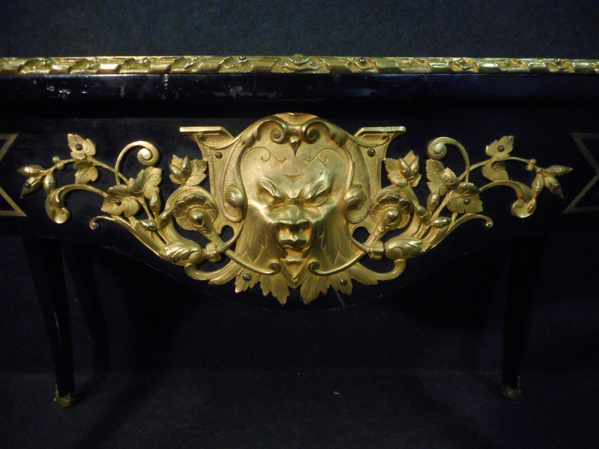 Bureau In Pear Black And Gilt Bronze Napoleon III-photo-4