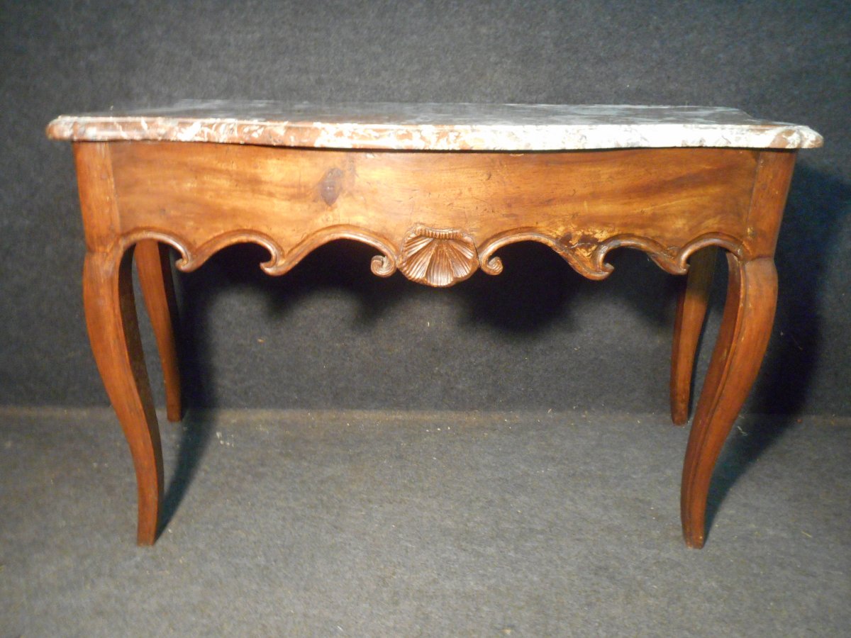 Eventful Console Table In Walnut Regency Period