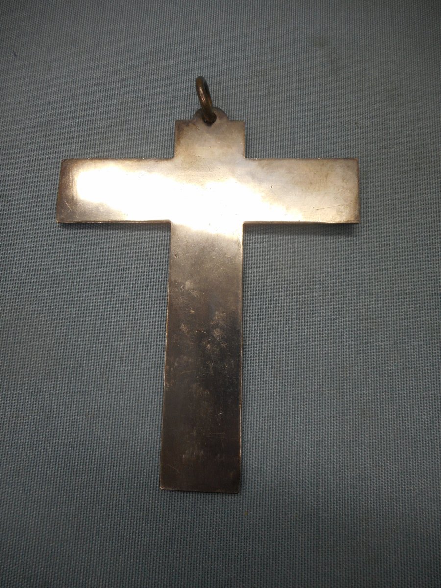 Hammered Crucifix By Jean Despres (1889-1990)-photo-3