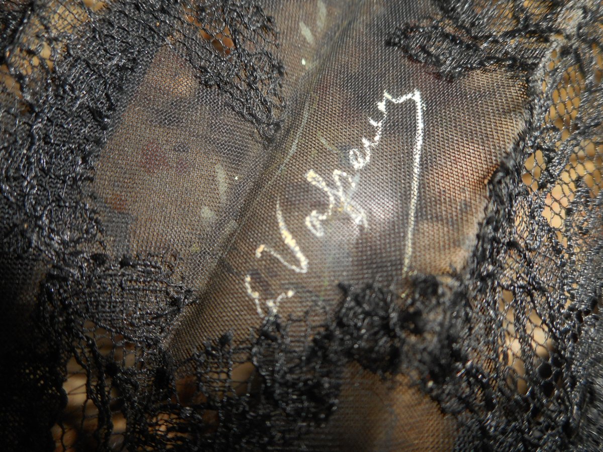 Fan Nineteenth Time In Lace And Tortoiseshell Signed Putti Scene-photo-3
