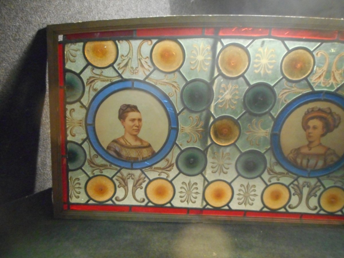 Stained Glass Window Nineteenth Portraits Manufacturer Of Belgian Brewery Beer-photo-2