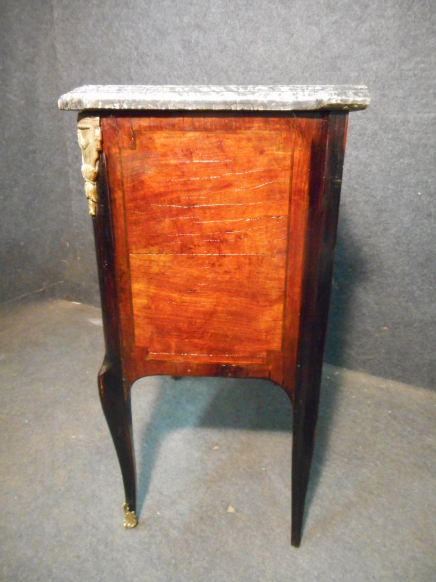 Commode In Marquetry And Gilt Bronze Eighteenth Time Stamped Wild Philippe Ambroise-photo-7