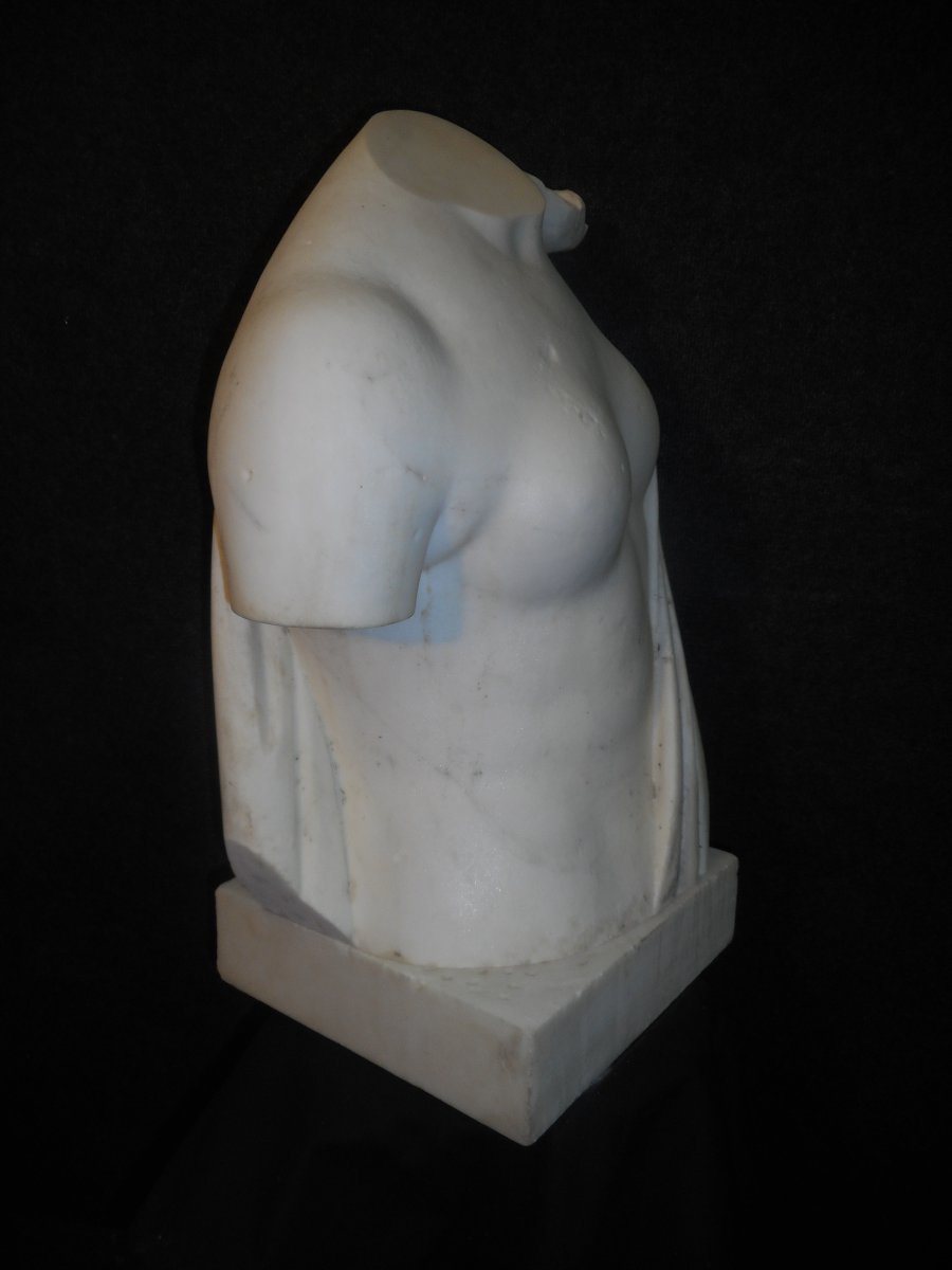 Bust In Carrara Marble Signed Augusto Benvenuti 1839-1899-photo-5