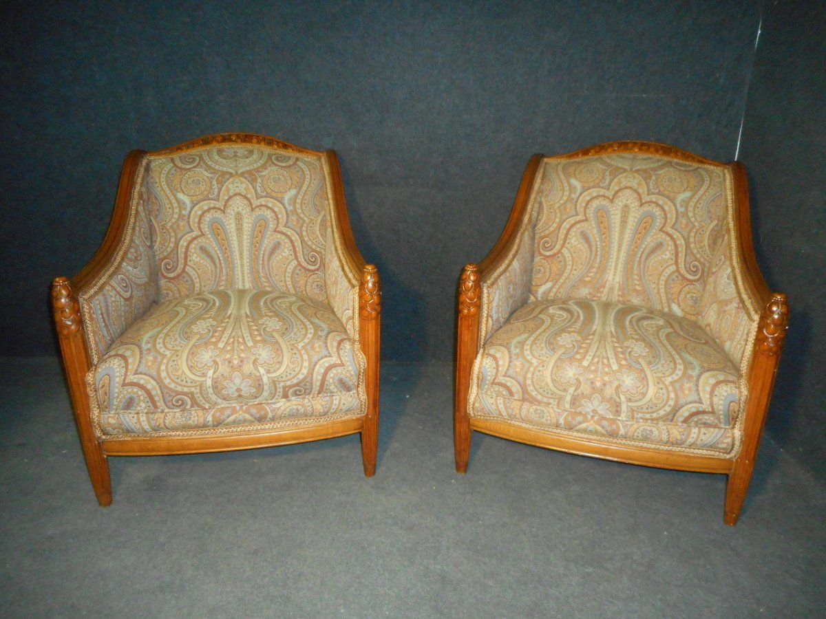 Grand Paire De Fauteuil époque Art Déco 