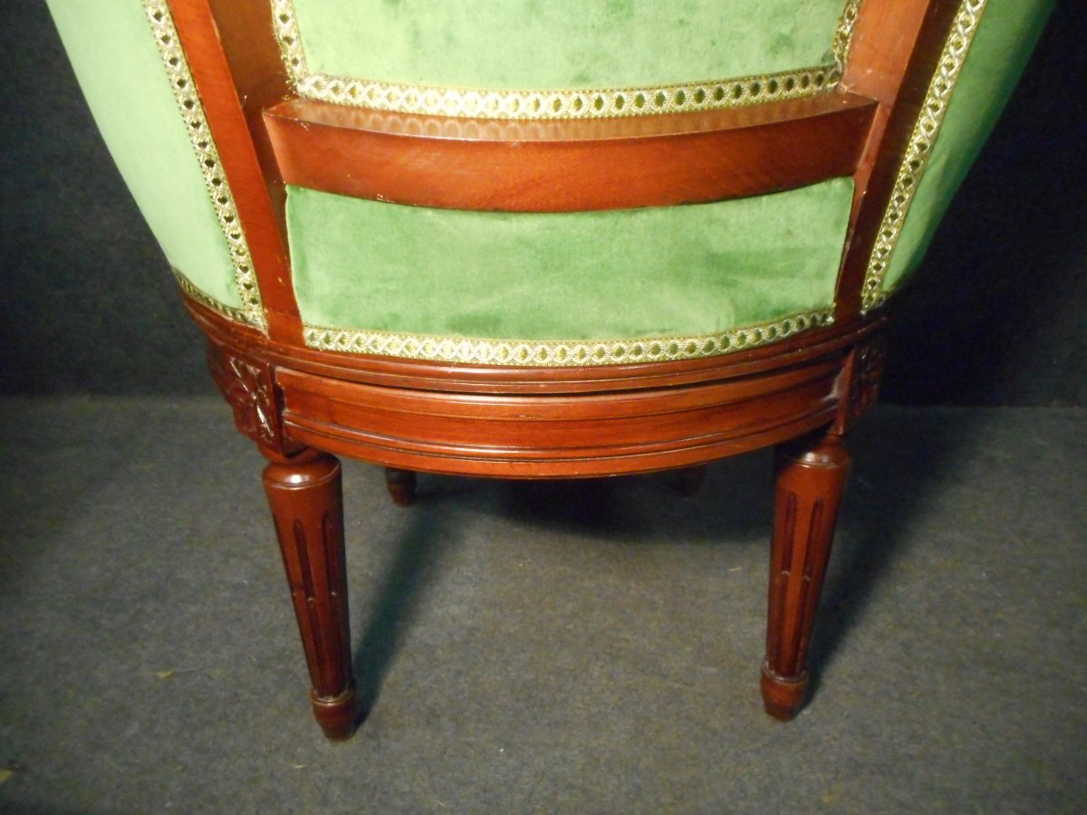 Krieger Paris Stamped Mahogany Office Chair-photo-6