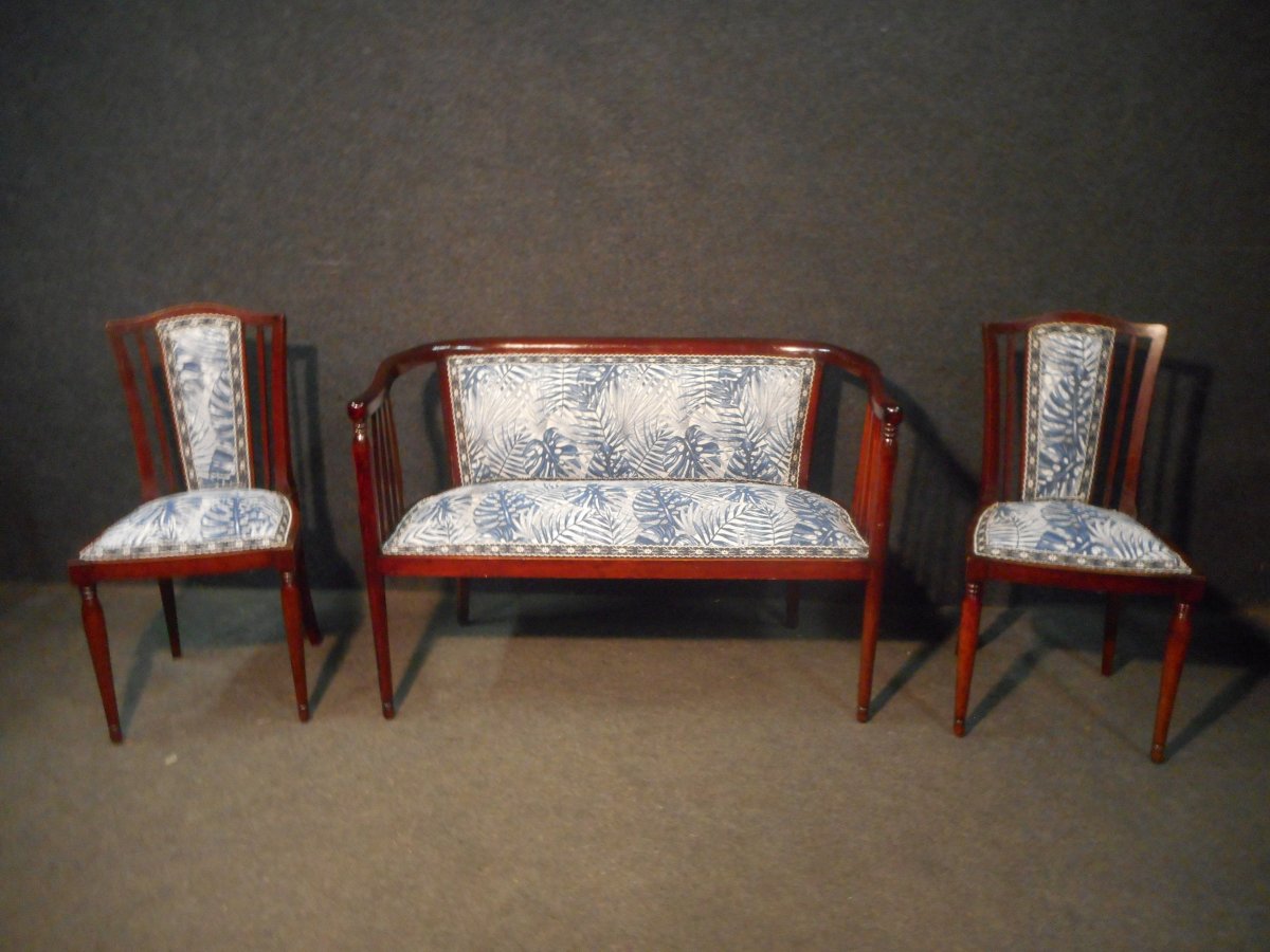 Mahogany Art Deco Period Living Room Set-photo-2