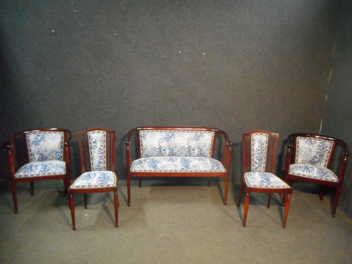 Ensemble De Salon époque Art Déco En Acajou