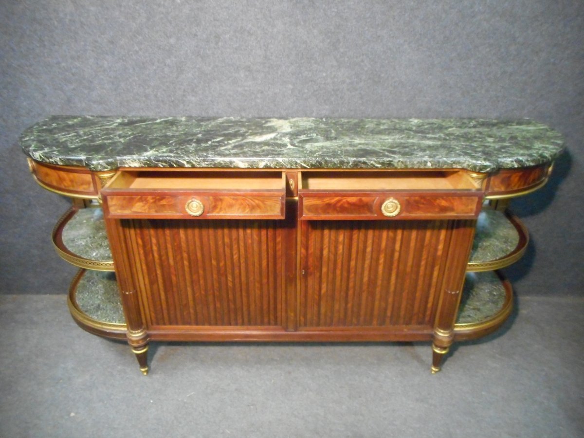 Sideboard In Marquetry And Gilt Bronze Napoleon III-photo-2