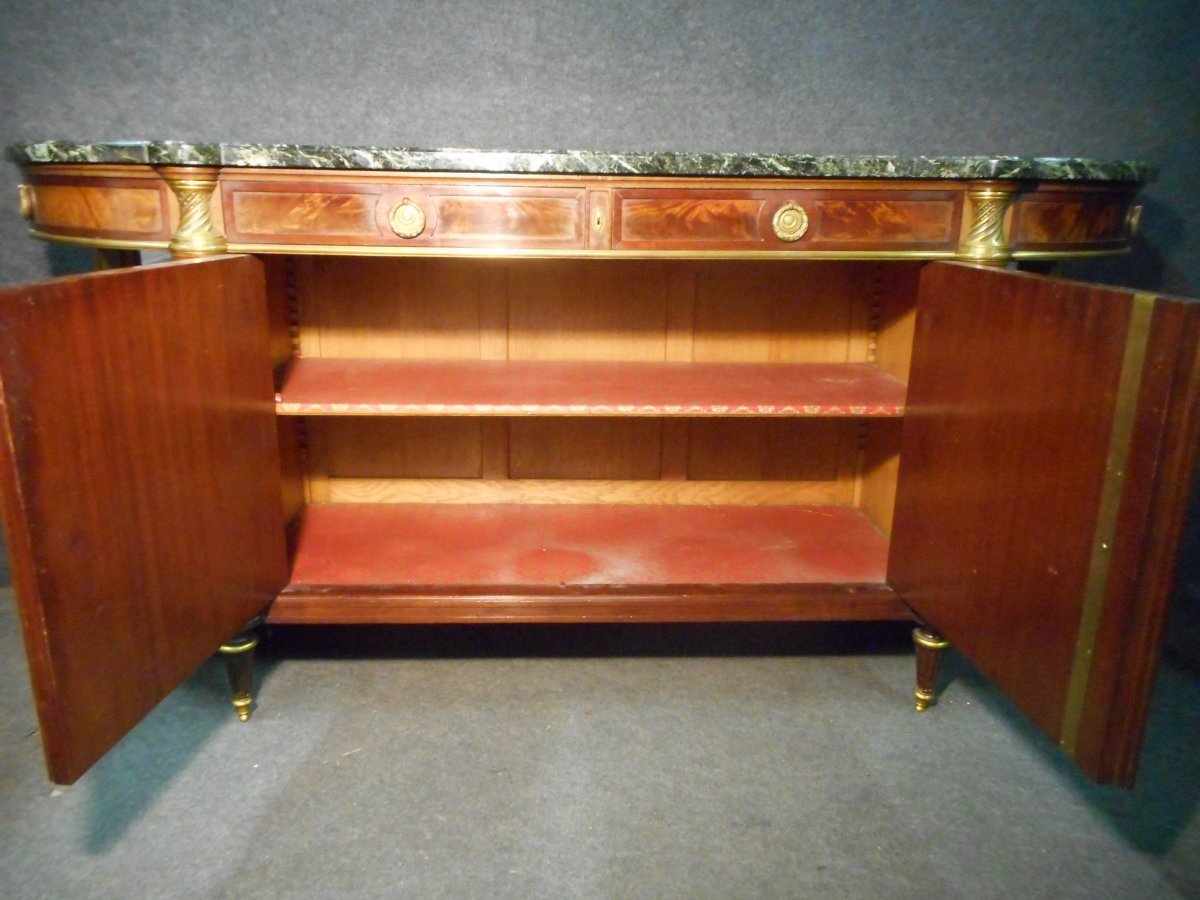 Sideboard In Marquetry And Gilt Bronze Napoleon III-photo-7