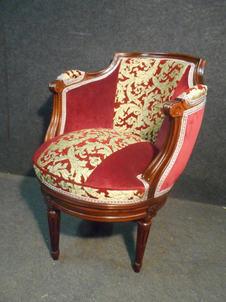Nineteenth Century Mahogany Office Armchair-photo-2