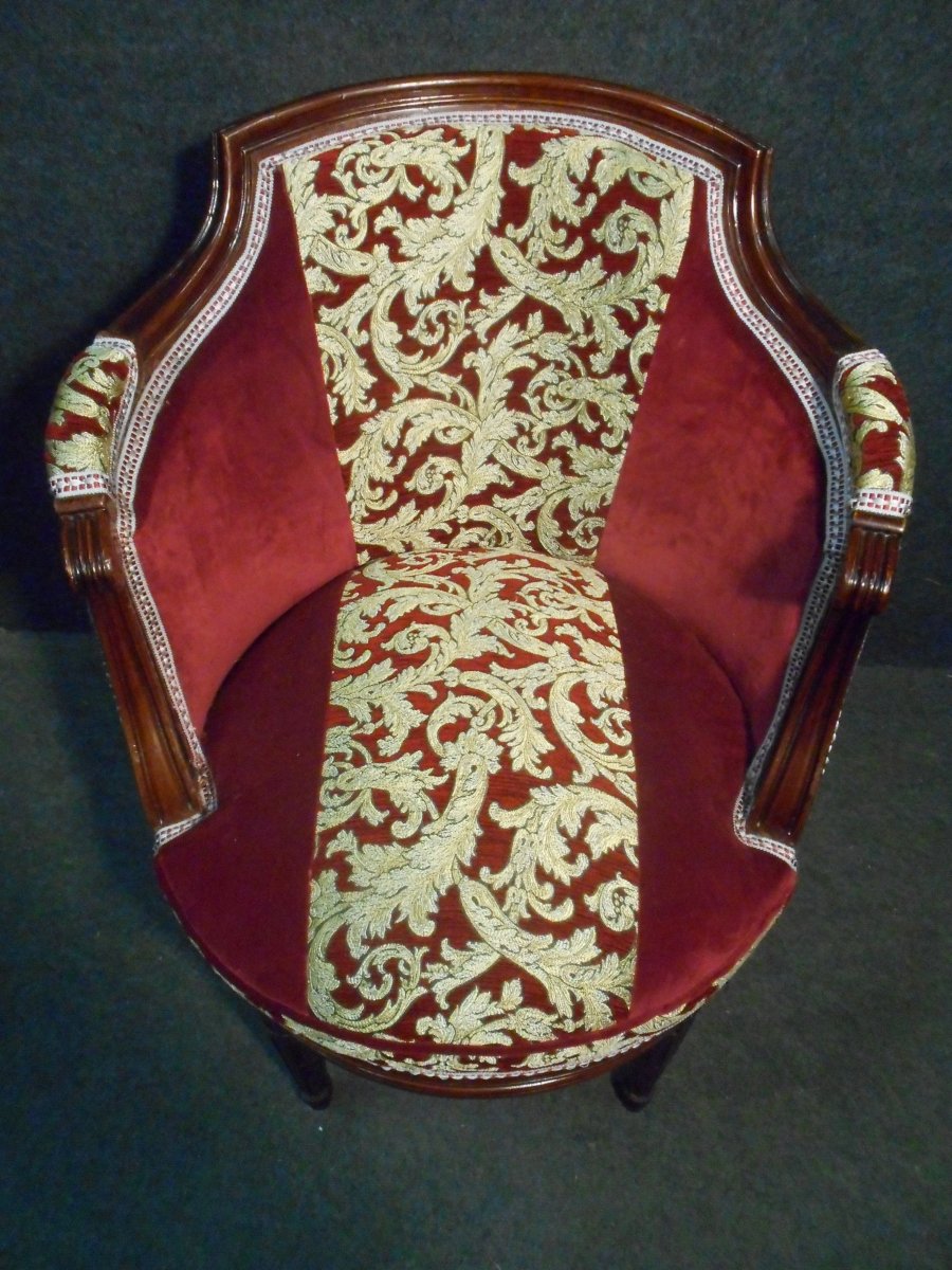 Nineteenth Century Mahogany Office Armchair-photo-1