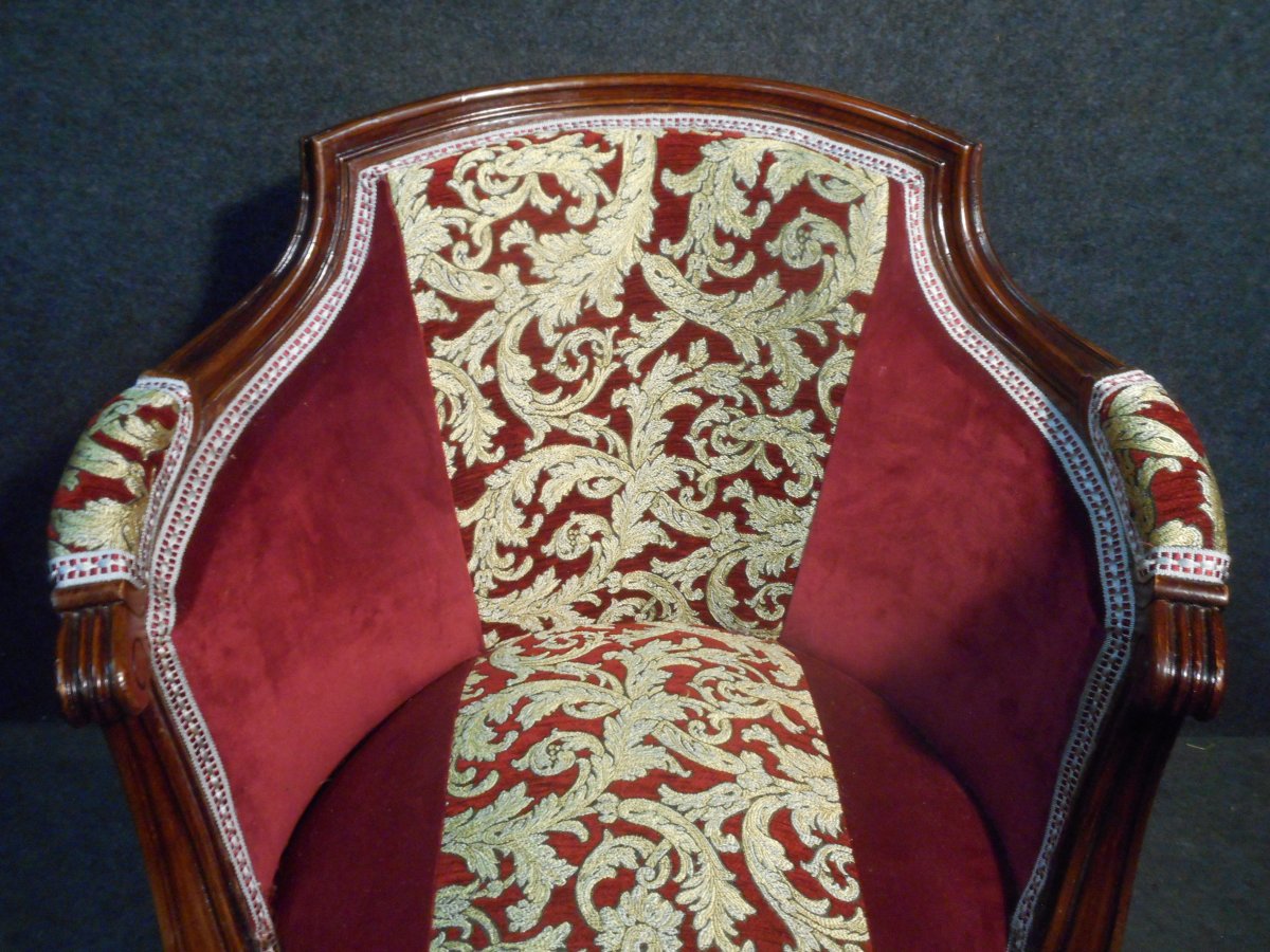 Nineteenth Century Mahogany Office Armchair-photo-2