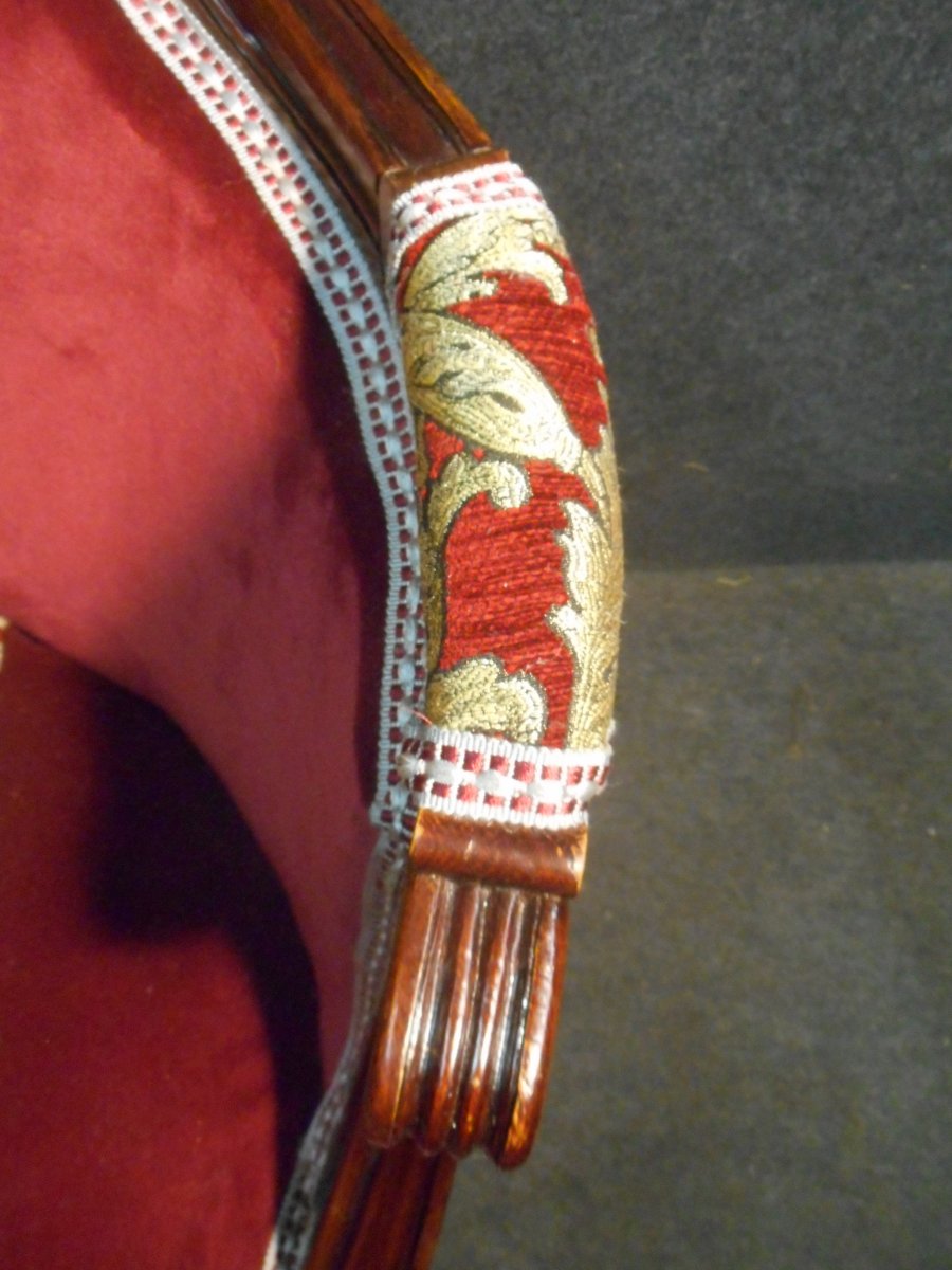Nineteenth Century Mahogany Office Armchair-photo-3