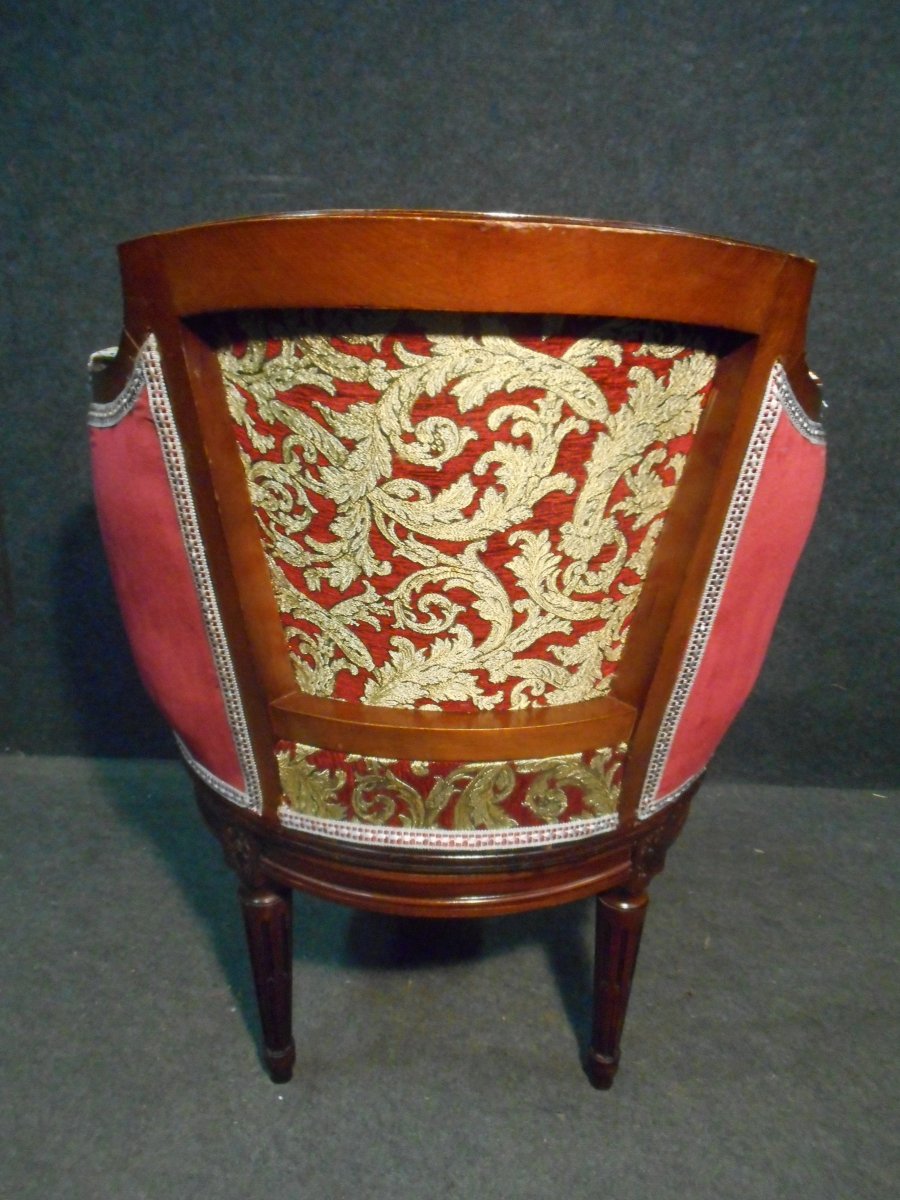 Nineteenth Century Mahogany Office Armchair-photo-7
