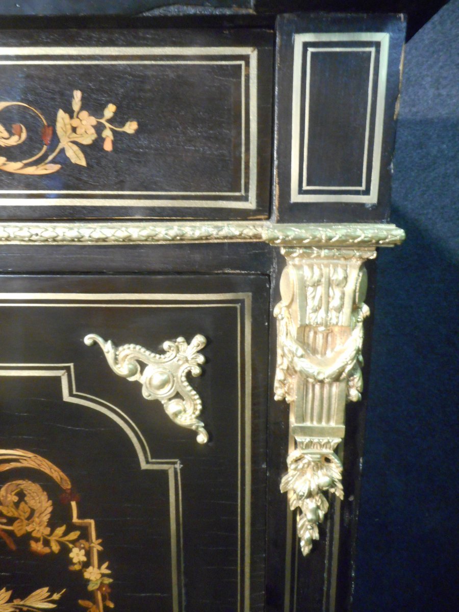 Armoirette In Marquetry And Gilt Bronze Napoleon III-photo-4