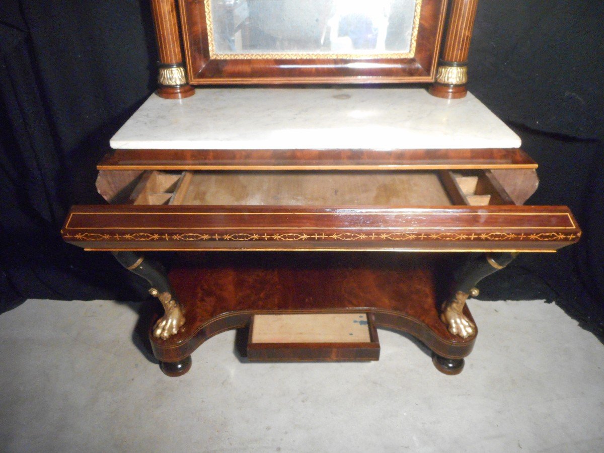 Console And Mirror Charles X Period Bird Attributes-photo-7