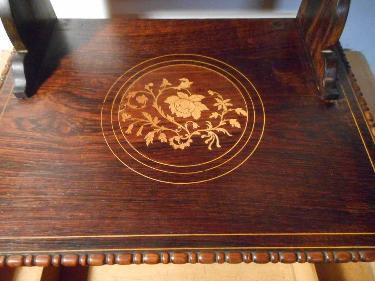 Early 19th Century Rosewood Table Dressing Table Stamped-photo-3