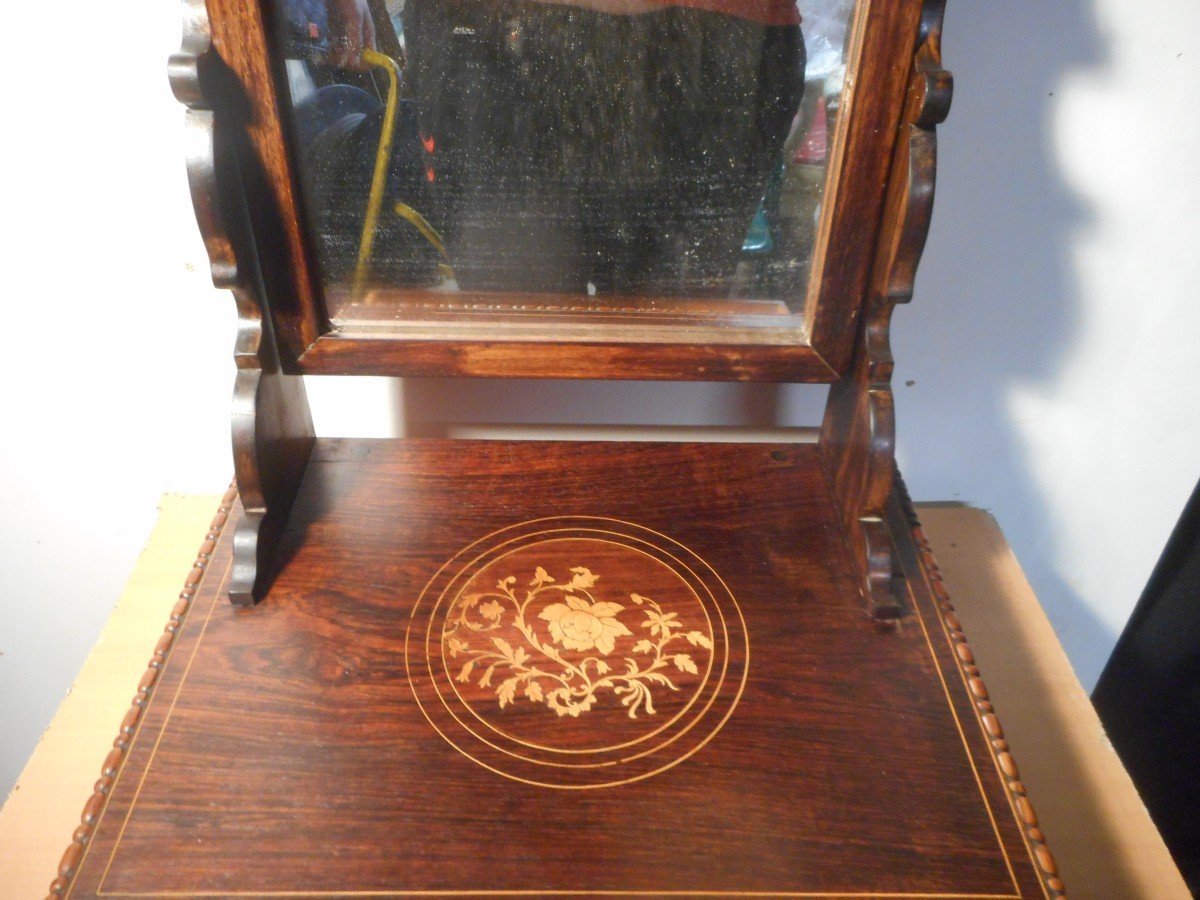 Early 19th Century Rosewood Table Dressing Table Stamped-photo-5