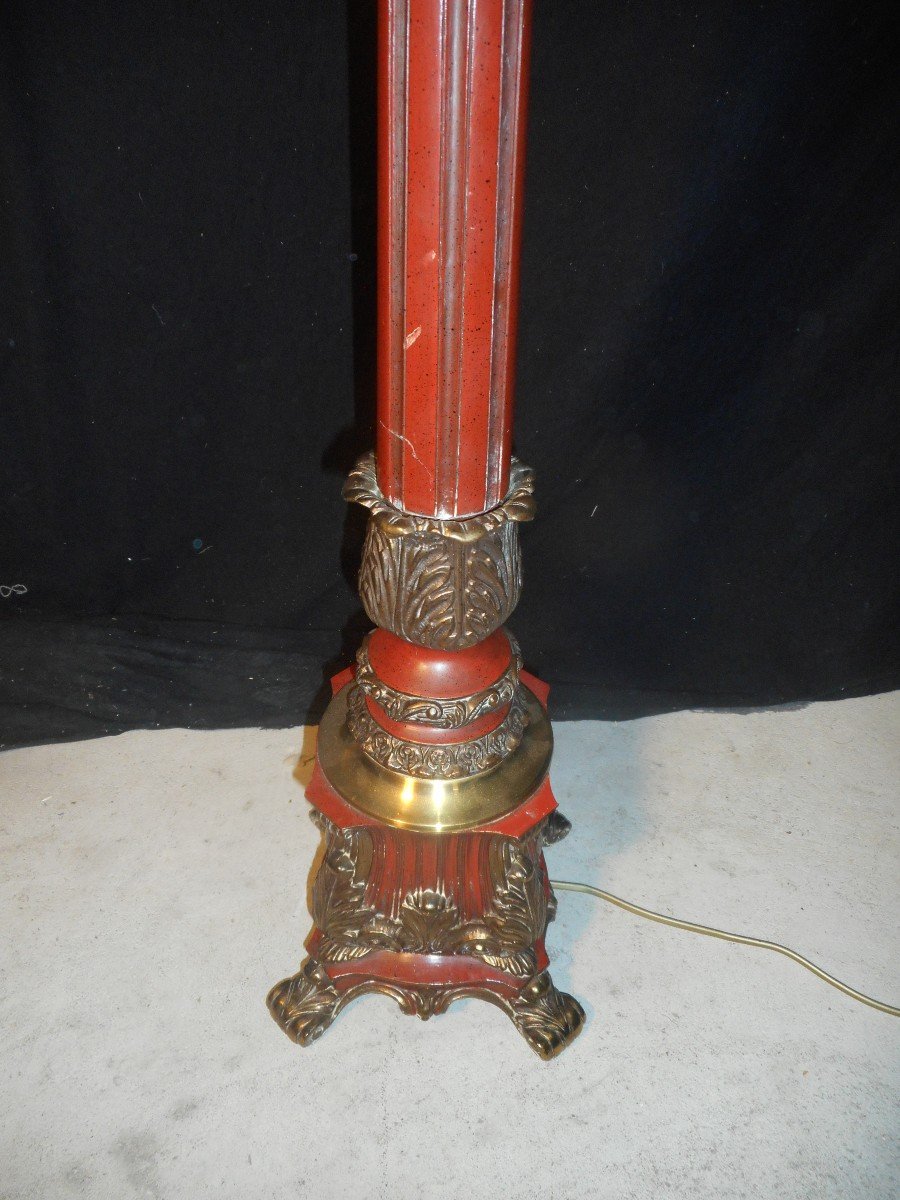 Floor Lamp In Solid Bronze Twentieth Style Napoleon III-photo-2