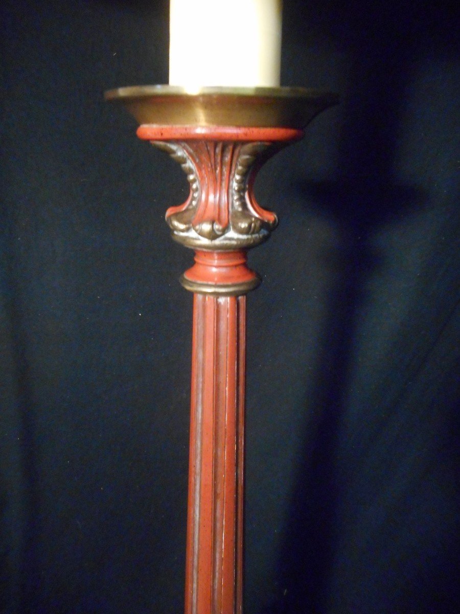 Floor Lamp In Solid Bronze Twentieth Style Napoleon III-photo-3