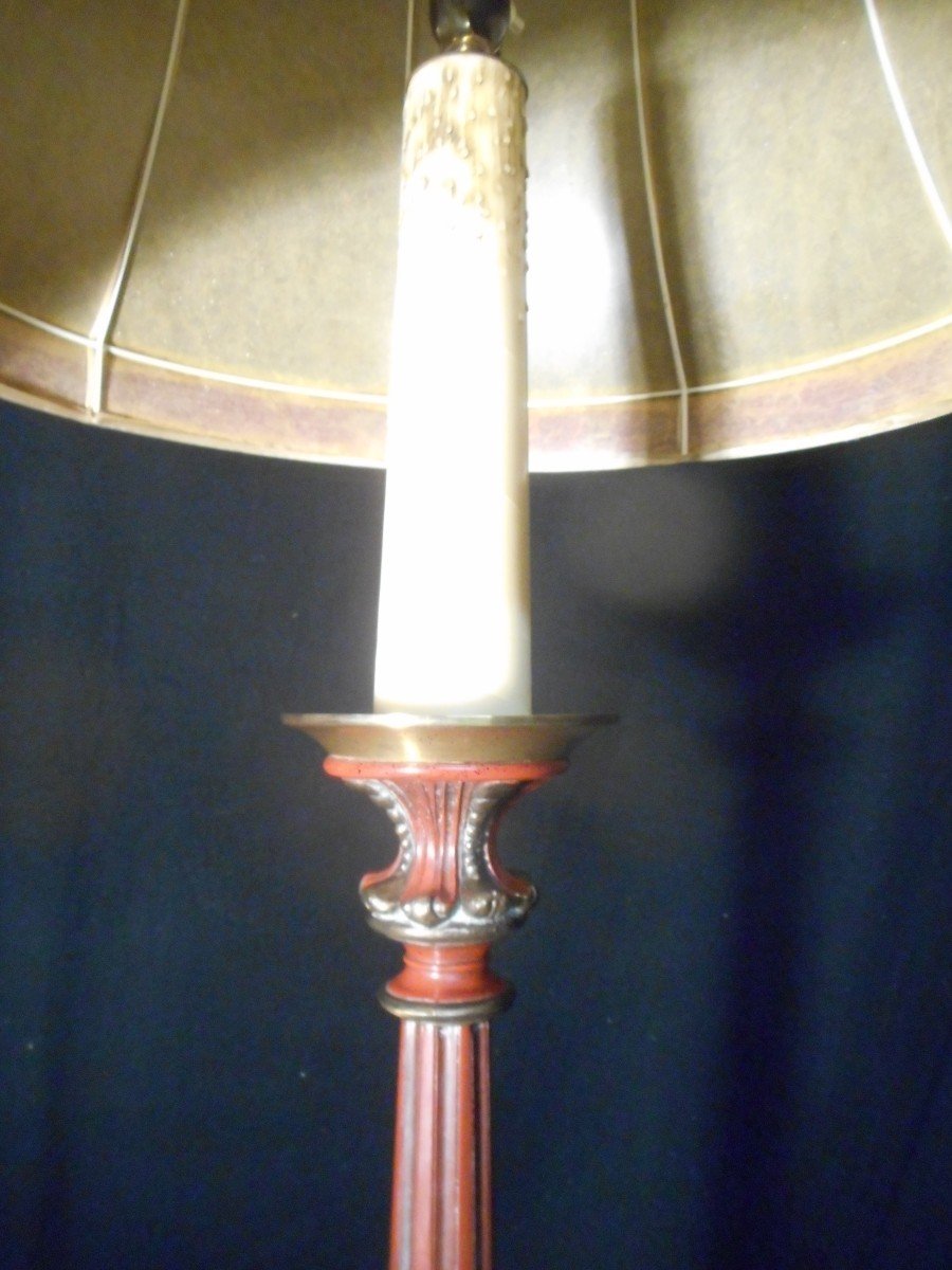 Floor Lamp In Solid Bronze Twentieth Style Napoleon III-photo-1