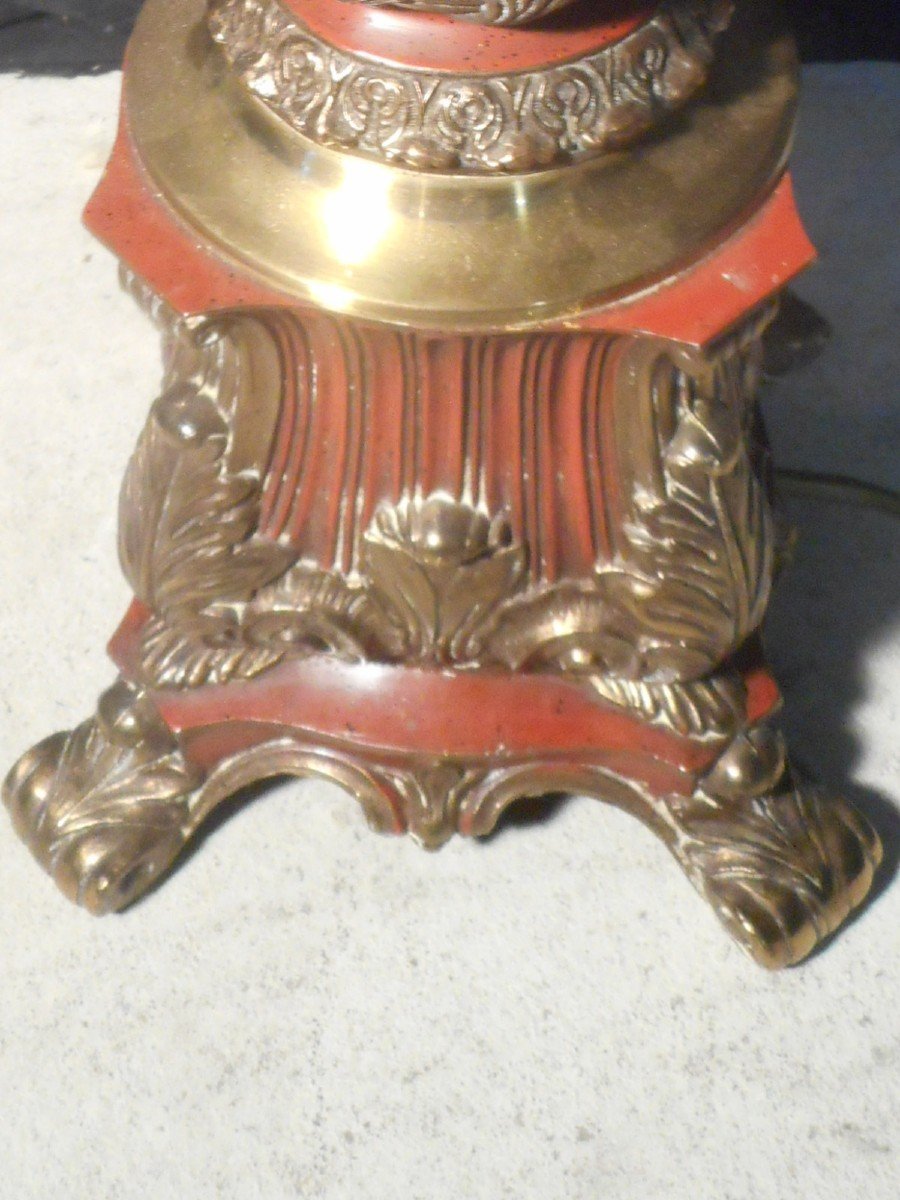 Floor Lamp In Solid Bronze Twentieth Style Napoleon III-photo-6