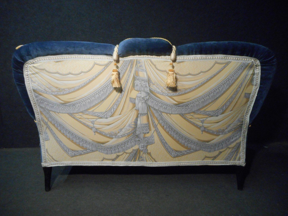 Canapé époque Napoléon III tissu Pierre Balmain-photo-8