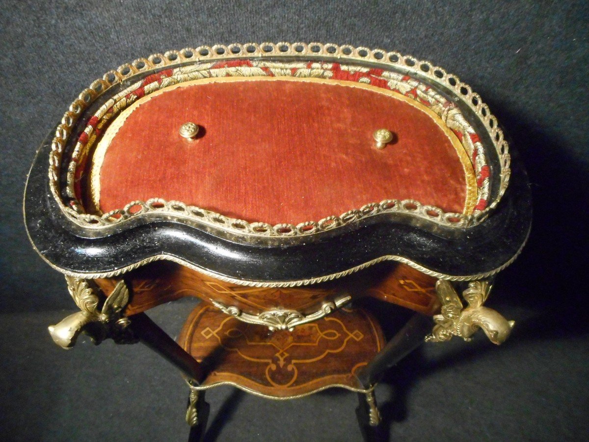 19th Century Couture Box In Marquetry And Gilt Bronze-photo-2