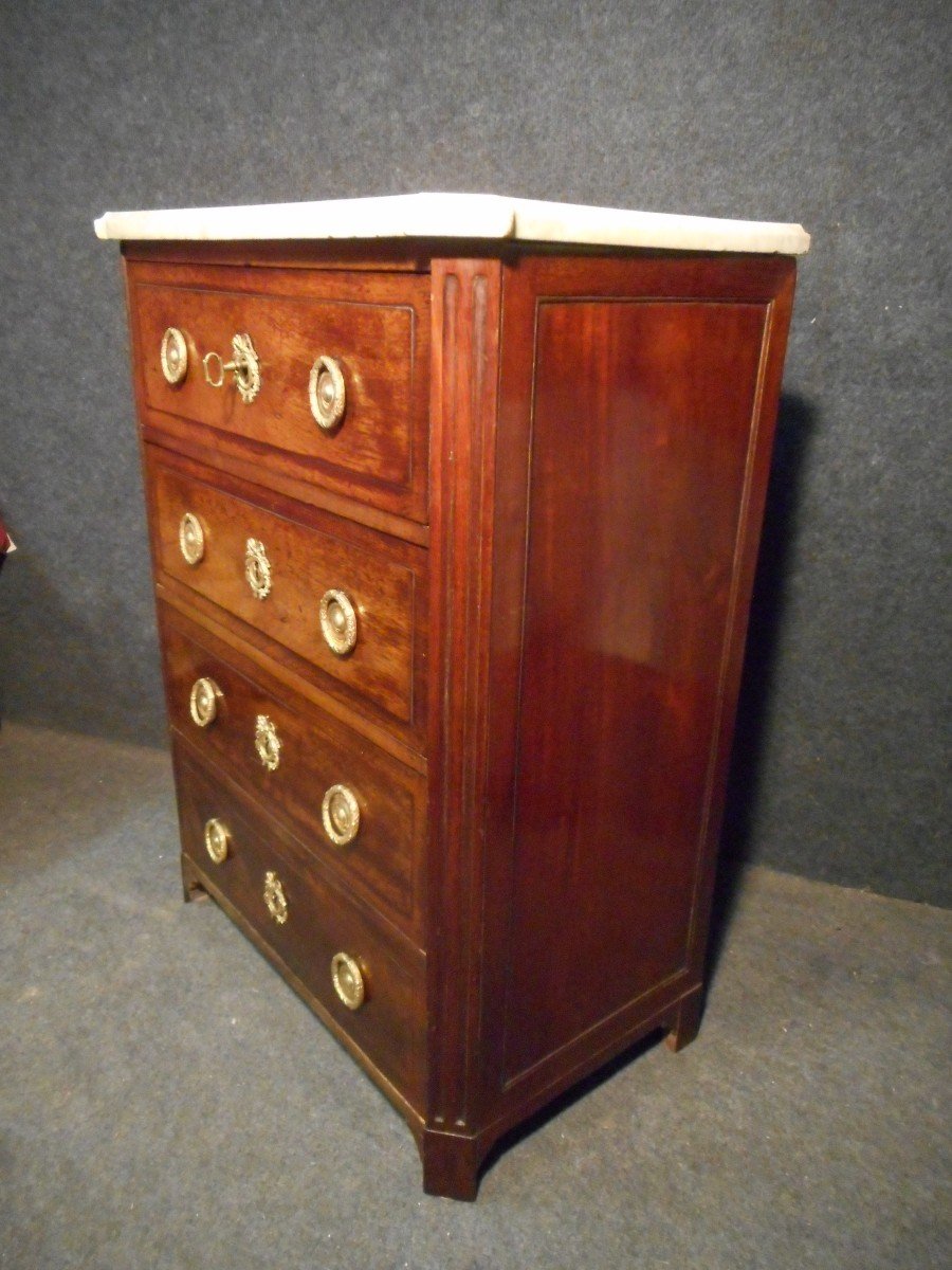 18th Century Commode Stamped Claude Charles Saunier And Jme-photo-3