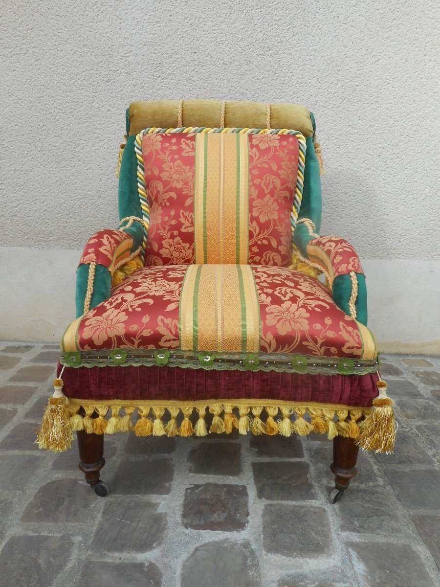 Paire De Fauteuil époque Napoléon III-photo-3