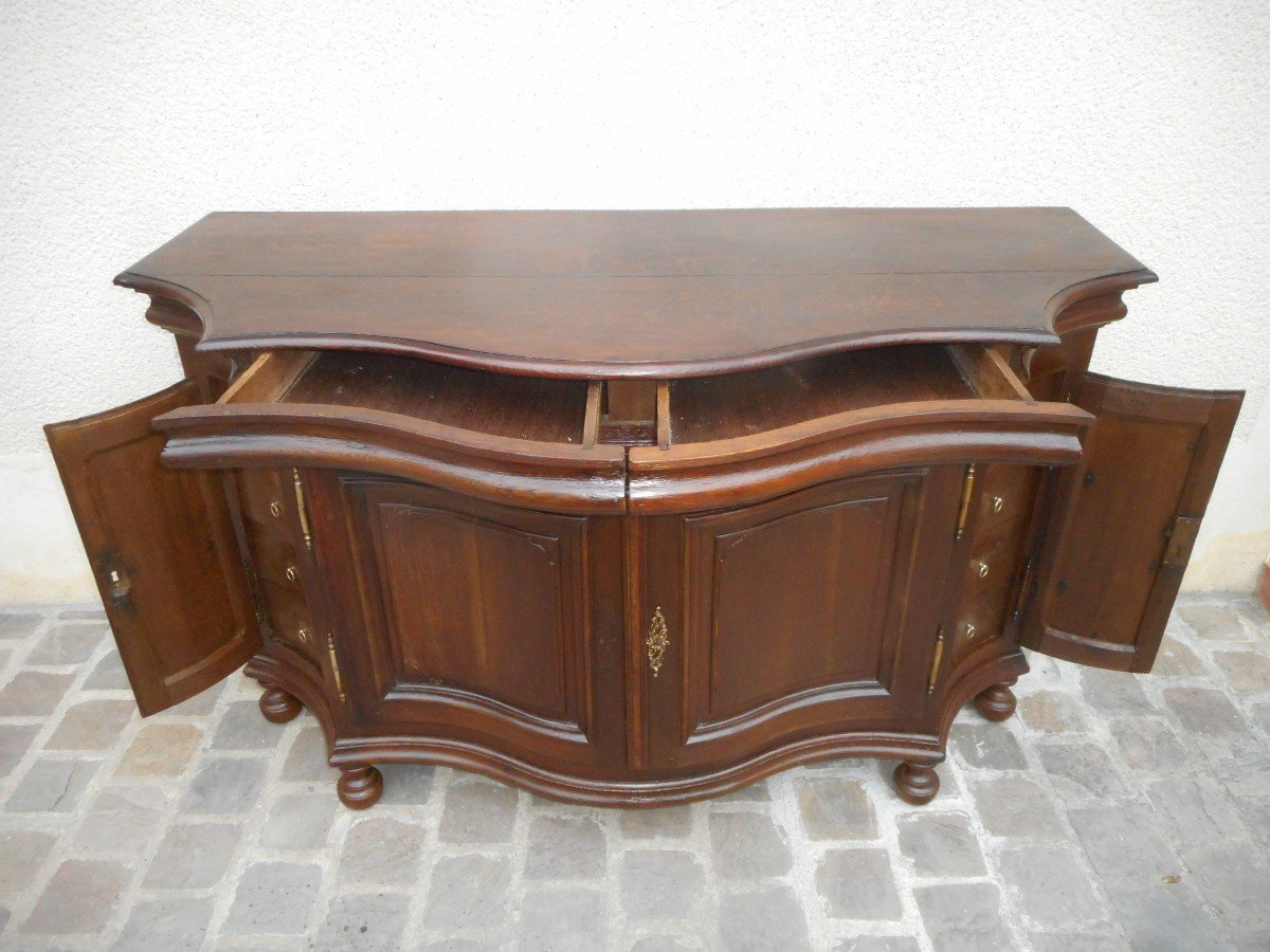 Buffet Galbé De Bijoutier époque XVIIIe  meuble de commande-photo-2