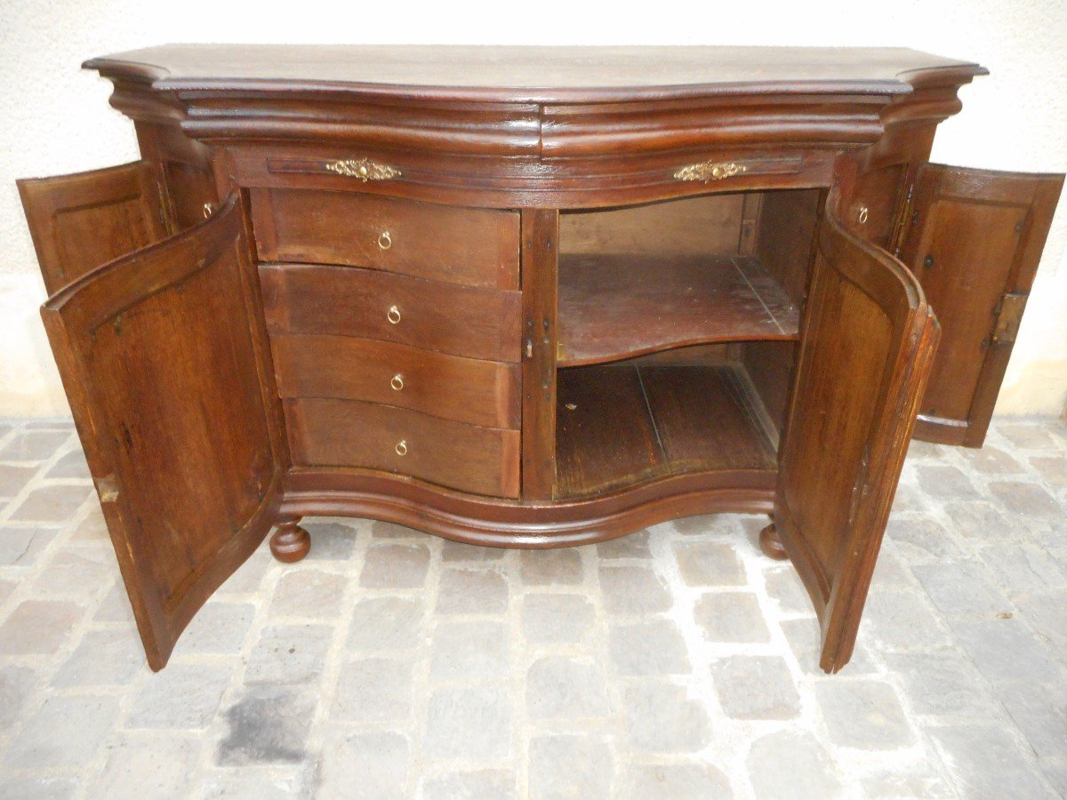 Buffet Galbé De Bijoutier époque XVIIIe  meuble de commande-photo-4