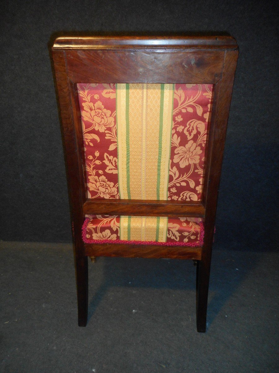 Series Of Restoration Period Armchairs Attributed To Jacob In Cuban Mahogany And Gilt Bronze-photo-8