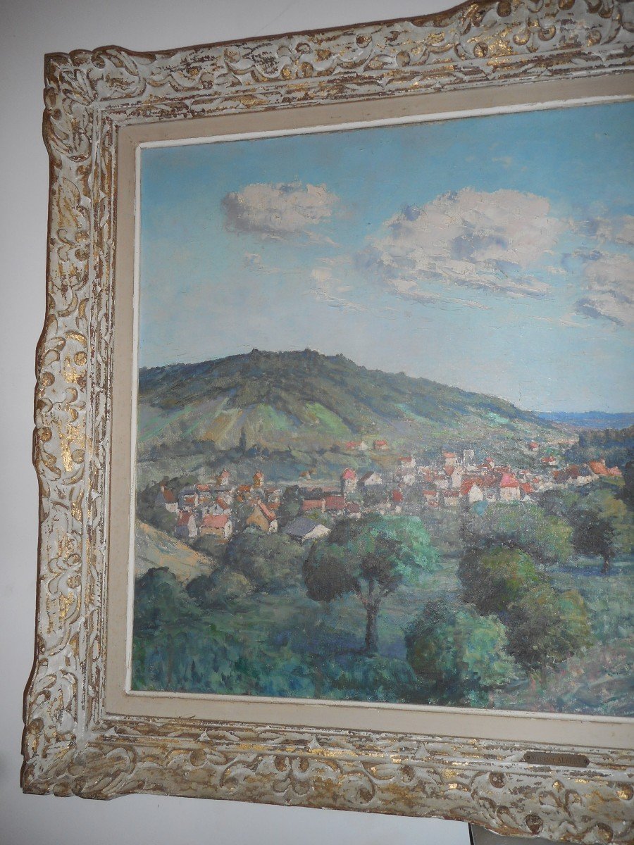 Large Table Of Vétheuil By Maurice Albert Twentieth Time-photo-2