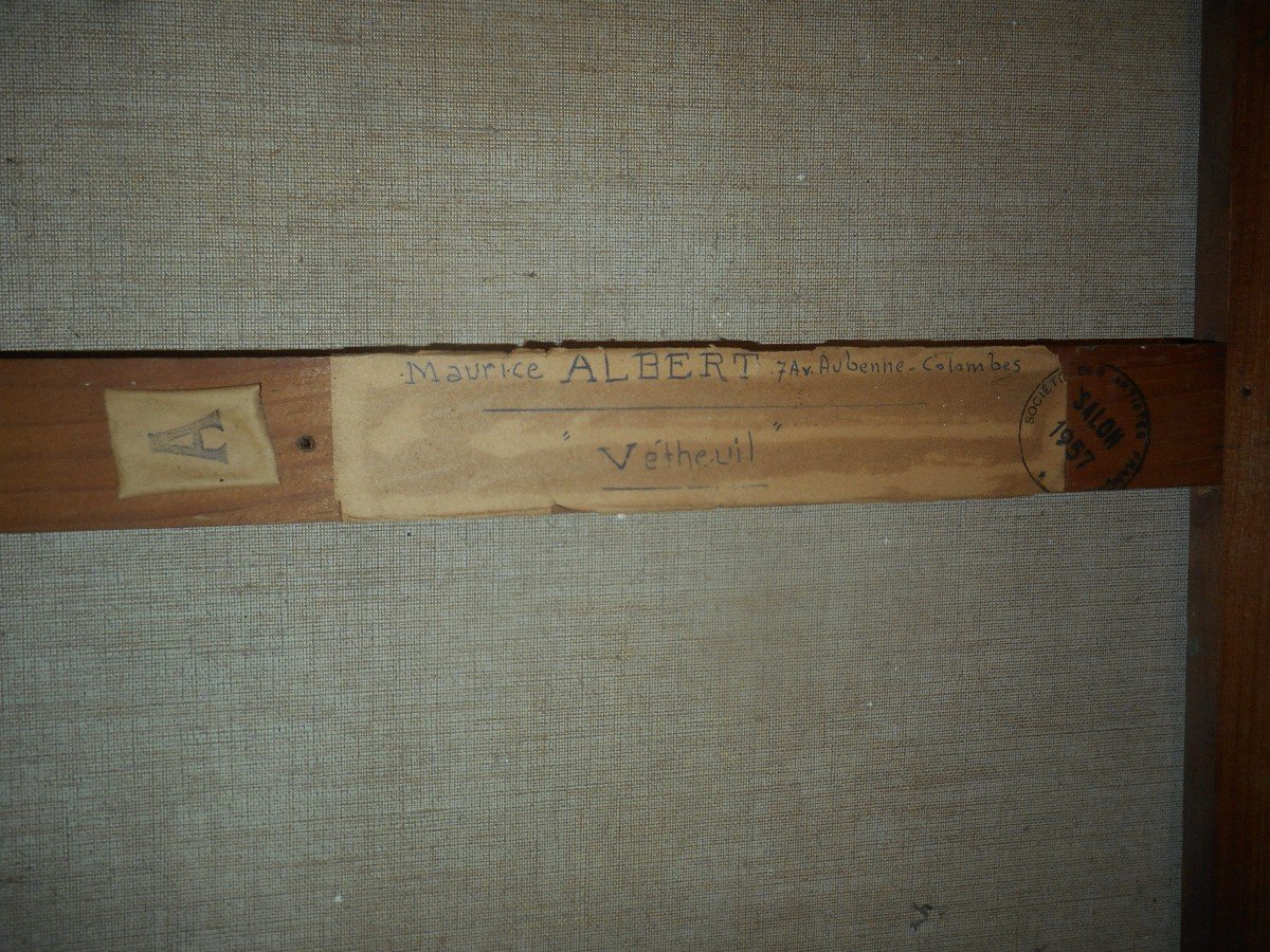 Large Table Of Vétheuil By Maurice Albert Twentieth Time-photo-5