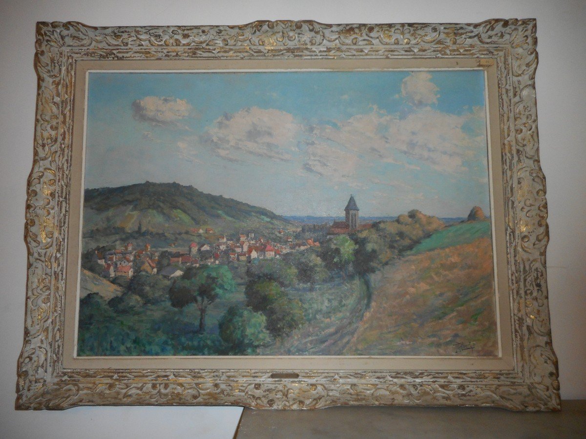 Large Table Of Vétheuil By Maurice Albert Twentieth Time